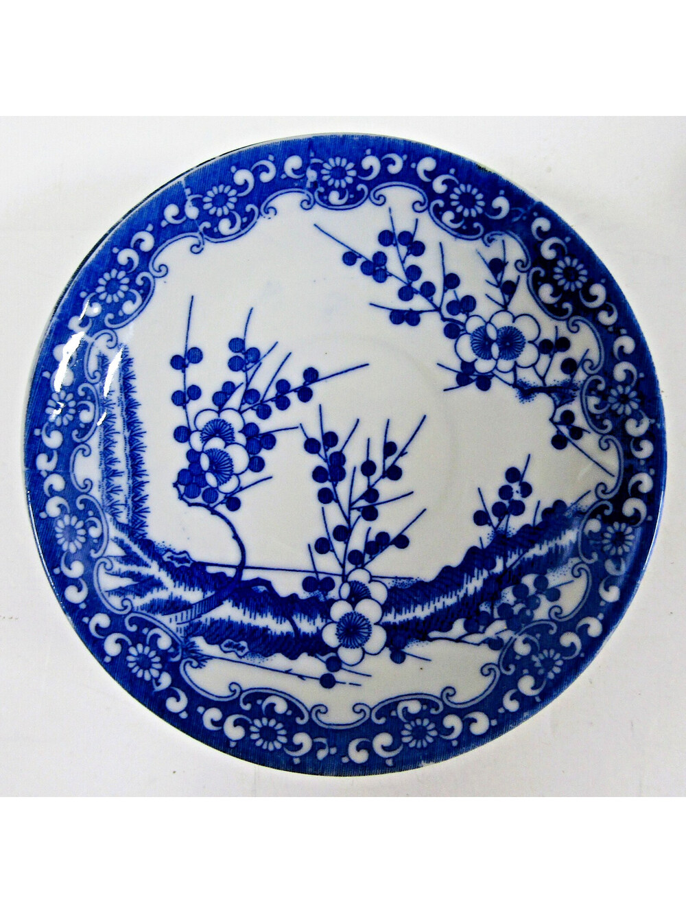 Lot of 14 Vintage Japanese Porcelain Blue and White Cherry Blossom Pattern - Picture 3 of 16